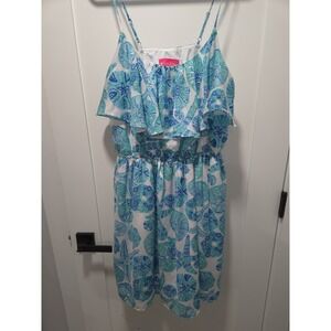 Lilly Pulitzer Sea Urchin For U Spaghetti Strap Flutter Top Mini‎ Dress Size XL